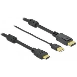 Delock Kabel HDMI(M)-Displayport (M)4K 10M USB A(M) 85968 85968 - Kable - miniaturka - grafika 1