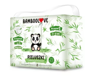 PIELUCHY Z WŁÓKNEM BAMBUSOWYM ROZMIAR S 3 - 8 kg (25 szt.) - BAMBOOLOVE - Pieluchy - miniaturka - grafika 1