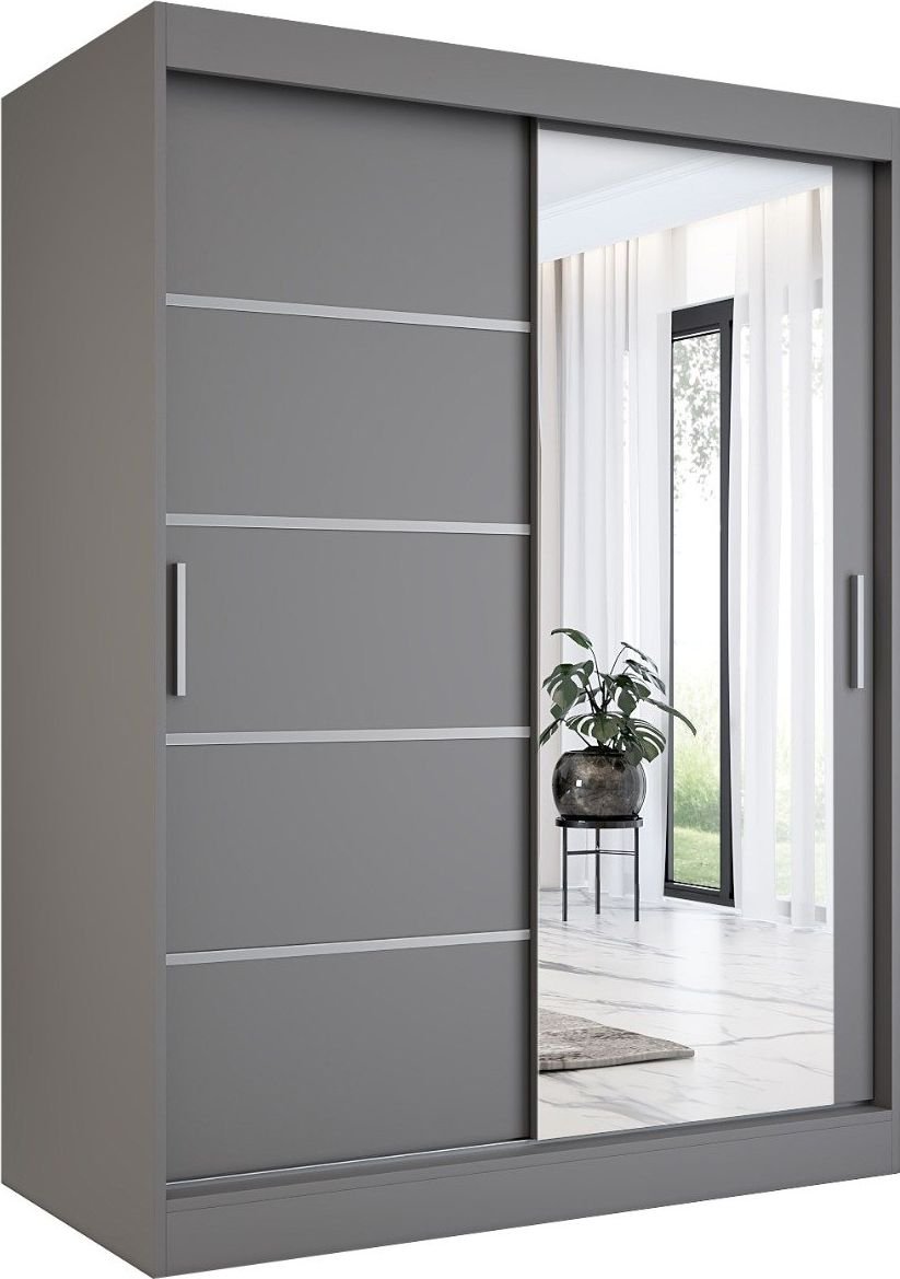 MKPOL Szafa przesuwna MODUO COMFORT 2 150 antracyt z lustrem