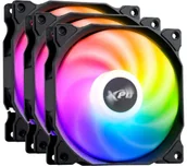 Wentylatory komputerowe - Adata Vento 120 ARGB PWM 120mm 3szt. Czarny - miniaturka - grafika 1