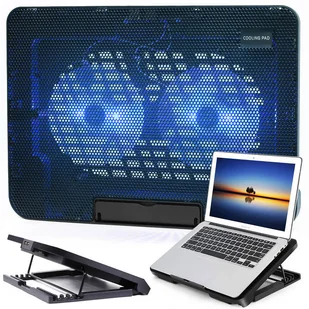 Podkładka chłodząca - podstawka pod laptopa 11-17'' Dual 120mm N99-Czarny - Podkładki chłodzące pod laptopa Podkładka chłodząca - podstawka pod laptopa 11-17'' Dual 120mm N99-Czarny - Podkładki chłodzące pod laptopa - miniaturka - grafika 1