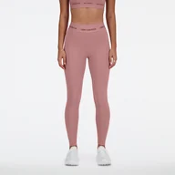 Spodnie sportowe damskie - Legginsy damskie New Balance WP41177RSE  różowe - miniaturka - grafika 1