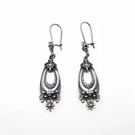 Kolczyki - Srebrne kolczyki - Vintage Earrings - miniaturka - grafika 1