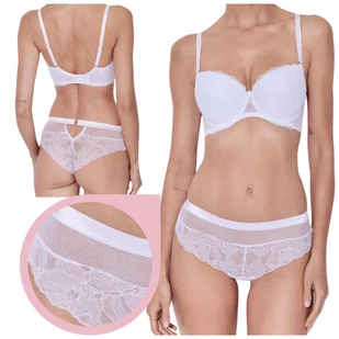 Alles GLOW Majtki figi brazylijskie białe koronkowe błyszczące brazyliany S - Majtki damskie - miniaturka - grafika 1