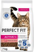 Sucha karma dla kotów - Perfect Fit Active 1+, z wołowiną - 2 x 7 kg Dostawa GRATIS! - miniaturka - grafika 1