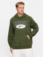 Bluzy męskie - Reebok Bluza Archive Essentials II0689 Zielony Regular Fit - miniaturka - grafika 1