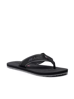 Klapki i japonki damskie - Tommy Jeans Japonki Comfort Footbed Beach Sandal EM0EM00693 Czarny - grafika 1