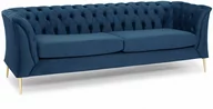 Sofy i kanapy - Edomator.pl Pikowana sofa 2,5 osobowa Chesterfield - ciemnoniebieski - miniaturka - grafika 1