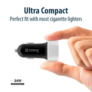 Crong Power Car Charger 24W - Ładowarka samochodowa 2xUSB 2.4A (aluminium) - Ładowarki do telefonów - miniaturka - grafika 3