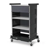 Wózki serwisowe - NUMATIC NKT 0 R wielofunkcyjny wózek hotelowy z trzema szerokimi półkami i roletą Numatic NKT 0 R - miniaturka - grafika 1