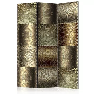 Parawan 3-częściowy - Metalowe płytki [Room Dividers] (rozmiar 135x172) - Parawany - miniaturka - grafika 1