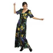 Sukienki - Sukienka damska Naf Naf Lemonade czarna maxi z rozcięciem-XS - miniaturka - grafika 1