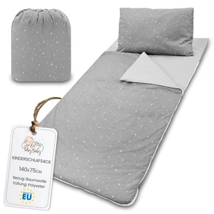 Śpiwór dziecięcy z poduszką i zamkiem błyskawicznym dla dziecka 3-7 lat - 140 x 75 cm śpiwór dziecięcy kryty do przedszkola kocyk do przedszkola śpi.. - Śpiworki dla dzieci - miniaturka - grafika 1