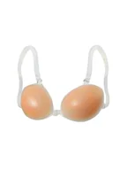 Biustonosze - Biustonosz Silikonowy Push-up Samonośny z Przezroczystymi Ramiączkami 80C - miniaturka - grafika 1