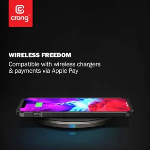 Crong Hybrid Carbon - Etui iPhone 12 Pro Max (czarny) - Etui i futerały do telefonów - miniaturka - grafika 7