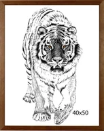 Ramki na zdjęcia - Drewniana ramka na plakat, brązowa, 40x50 cm - miniaturka - grafika 1