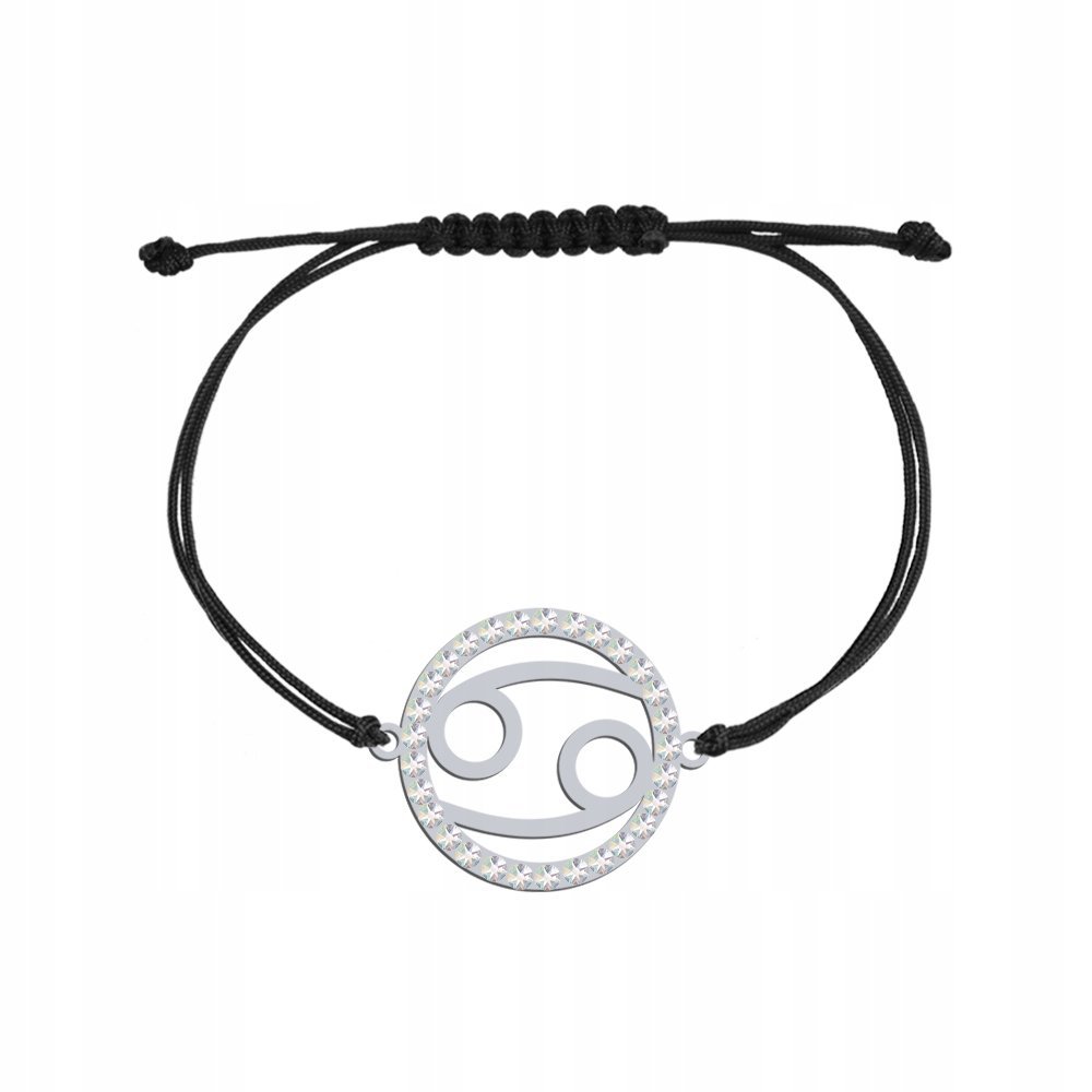 Srebrna Bransoletka Znak Zodiaku RAK DEDYKACJA