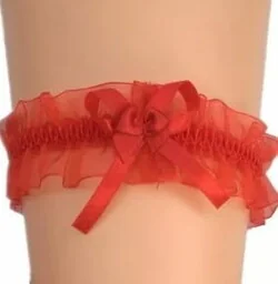 Czerwona podwiązka na studniówkę FOREX 221 - Akcesoria do bielizny - miniaturka - grafika 1