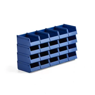 Wielofunkcyjne pojemniki magazynowe AJ 9000, seria 9075, 170x105x75 mm, 20 szt., niebieski - Pojemniki przemysłowe - miniaturka - grafika 1