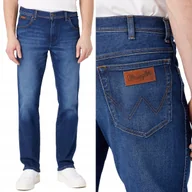 Spodnie męskie - Wrangler TEXAS SLIM Star Man 365 WARM DOPASOWANE CIEMNY DżINS W36 L34 - miniaturka - grafika 1