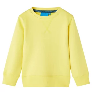 Bluzy dla dziewczynek - Bluza dziecięca polarowa jasnożółta 92cm - grafika 1