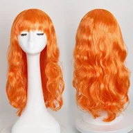 Ozdoby do włosów - TEMU Peruka dla Kobiet z Falowanymi Włosami o Dużej Gęstości - Opcje Kolorów: Niebieski, Zielony, Czerwony, Pomarańczowy, Różowy, Fioletowy, Czarny, - miniaturka - grafika 1