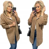 Płaszcze damskie - ALPAKI SUWAK PŁASZCZ WEŁNA KOLORY oversize DŁUGI - miniaturka - grafika 1