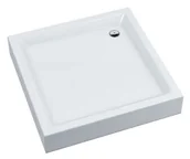 Brodziki prysznicowe - Brodzik kwadratowy kompaktowy QBO 90x90x5x16 bez syfonu - miniaturka - grafika 1
