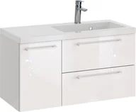 Szafki łazienkowe - Szafka z Umywalką ROSEN 90 cm - Uchwyt Biały - miniaturka - grafika 1