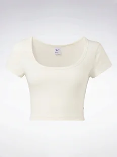 REEBOK - KOSZULKA DAMSKA CL WDE JERSEY TOP HS0362 Biała - Koszulki i topy damskie - miniaturka - grafika 1