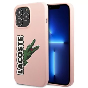 Lacoste Etui do iPhone 13 Pro Max 6,7" różowy/pink hardcase Silicone Head Crocodile - Etui i futerały do telefonów - miniaturka - grafika 1