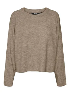 Vero Moda Sweter w kolorze jasnobrązowym - Swetry damskie - miniaturka - grafika 1