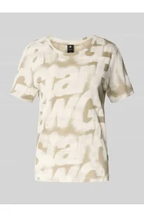 T-shirt z okrągłym dekoltem i detalem z logo - G-Star Raw - Koszulki i topy damskie - miniaturka - grafika 1
