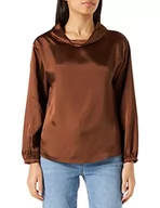Bluzy damskie - Sisley Damska bluza 52ADLQ02J Blouse, brązowa 11Q, S - miniaturka - grafika 1