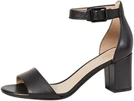 Czółenka - Clarks Deva Mae czółenka damskie z paskiem, czarny - Schwarz Black Leather - 36.5 EU - miniaturka - grafika 1
