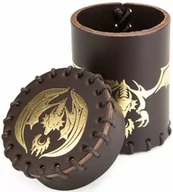 Akcesoria do gier planszowych - Q-Workshop Kubek Skórzany Lecący Smok Brązowo-złoty - miniaturka - grafika 1