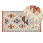 Dywany - Dywan bawełniany kilim 80 x 150 cm wielokolorowy DILIJAN - miniaturka - grafika 1