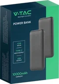 Powerbanki - V-TAC Power Bank 10000mAh SLIM TYPE C Czarny VT-3527 - miniaturka - grafika 1