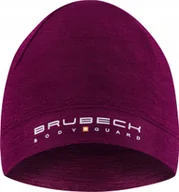 Czapki damskie - Brubeck HM10180 Czapka wełniana dwuwarstwowa unisex EXTREME WOOL śliwkowy S/M - miniaturka - grafika 1