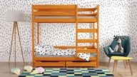 Łóżka dla dzieci i młodzieży - Łóżko piętrowe, WNM Group, Wanda Plus W1, 2 Szuflady, Tik, 187x97 cm - miniaturka - grafika 1