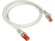 Kable miedziane - Patch-cord F/UTP kat.5e PVC 0.25m szary ALANTEC  - ALANTEC - miniaturka - grafika 1
