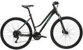 Rowery - Rower crossowy damski Kross Evado 5.0 D 28 L(19") czarny/turkusowy - miniaturka - grafika 1