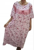 Bielizna nocna - KOSZULA NOCNA BAWEŁNA 100% MOTYLKI prezent krótki rękaw 54 56 8XL 9XL - miniaturka - grafika 1