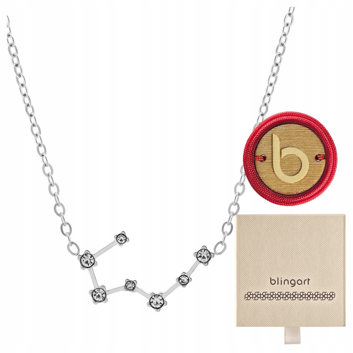 Naszyjnik celebrytka stal chirurgiczna znak zodiaku Byk cyrkonie BLINGART