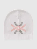 Czapki damskie - Benetton Czapka beanie w kolorze białym - miniaturka - grafika 1