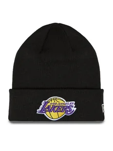 New Era Czapka Essential Cuff Beanie Los Angeles Lakers Hat 60348856 Czarny - Czapki męskie - miniaturka - grafika 1