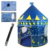 Namioty i tipi dla dzieci - NAMIOT DOMEK DLA DZIECI ZAMEK PAŁAC NIEBIESKI DO OGRODU LUB DOMU - miniaturka - grafika 1