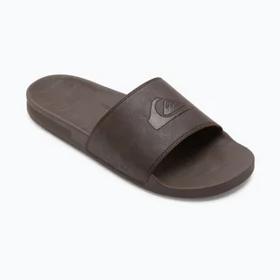 Klapki męskie Quiksilver Rivi Nubuck Slide brown 1 - Klapki i japonki męskie - miniaturka - grafika 1