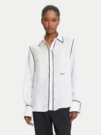 Koszule damskie - KARL LAGERFELD Koszula A3W11012 Biały Regular Fit - miniaturka - grafika 1