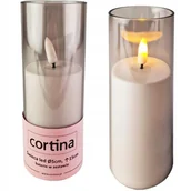 Świece - ŚWIECA LED DEKORACYJNA EFEKT PŁOMIENIA ŚWIECZKA WKŁAD NA BATERIE 15CM - miniaturka - grafika 1